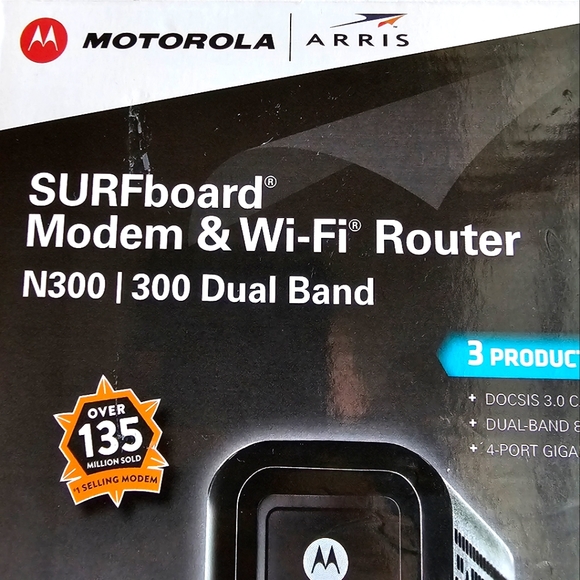Motorola Arris Surfboard Modem/WiFi Router N300 Dual Band Model SBG6580 - Picture 6 of 12